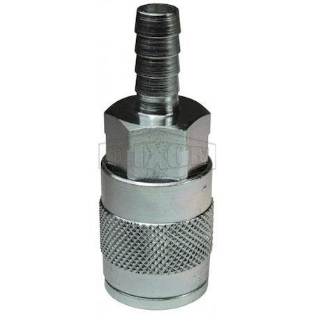 Dixon J Series Tru-Flate Automotive Quick Disconnect Pneumatic Hose Barb Coupler, 1/2 in Nominal, 500 psi 3JS4